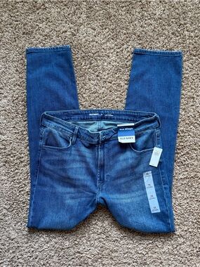 Old Navy NWT Women’s Blue Wow Straight High-Rise Jeans Size 12